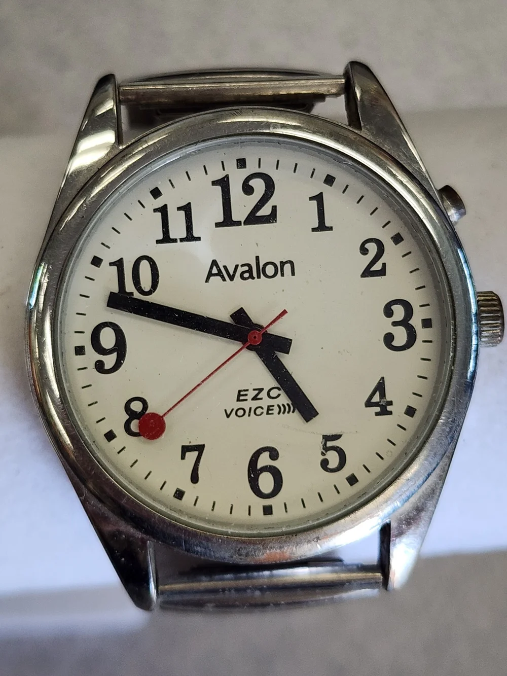 Avalon EZC Voice Easy To Read Talking Watch Silver Tone